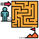 business and finance,person,goal,aim,problem solving,obstacle,maze